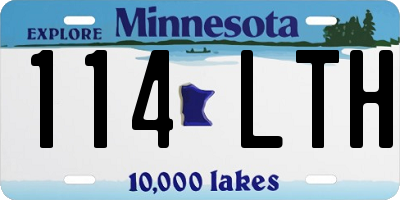 MN license plate 114LTH
