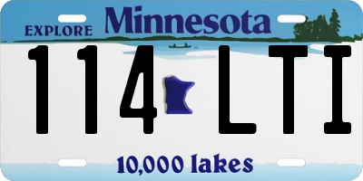 MN license plate 114LTI