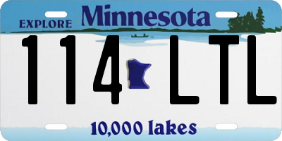 MN license plate 114LTL