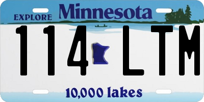 MN license plate 114LTM