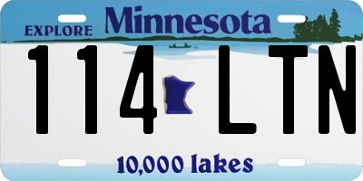 MN license plate 114LTN