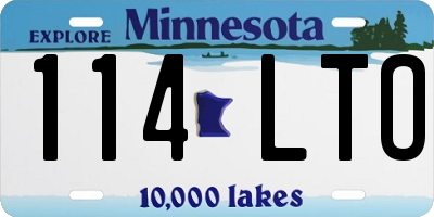 MN license plate 114LTO