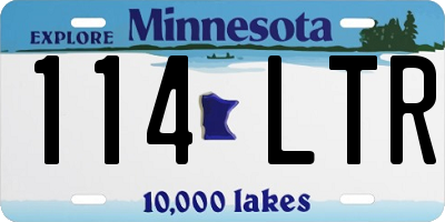 MN license plate 114LTR