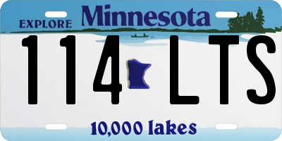 MN license plate 114LTS