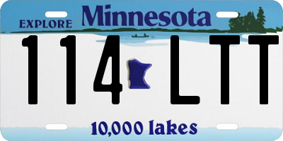 MN license plate 114LTT