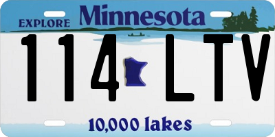 MN license plate 114LTV