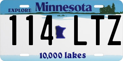 MN license plate 114LTZ