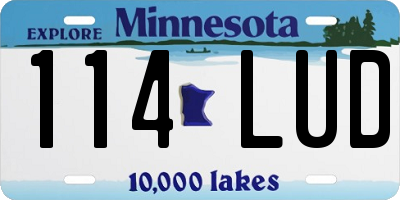 MN license plate 114LUD