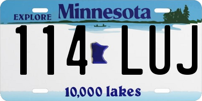 MN license plate 114LUJ