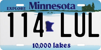 MN license plate 114LUL