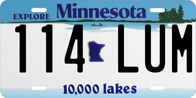 MN license plate 114LUM