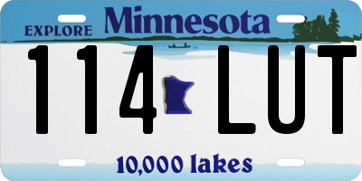 MN license plate 114LUT
