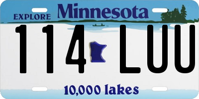 MN license plate 114LUU