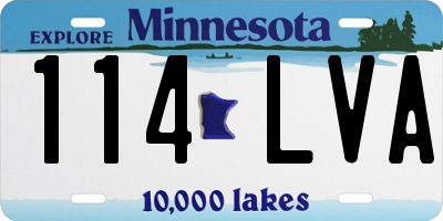 MN license plate 114LVA