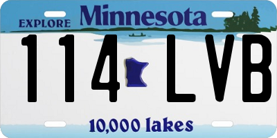 MN license plate 114LVB