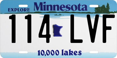 MN license plate 114LVF