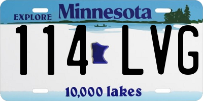 MN license plate 114LVG