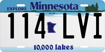 MN license plate 114LVI