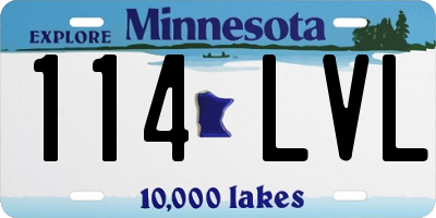 MN license plate 114LVL