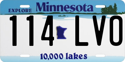 MN license plate 114LVO