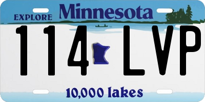 MN license plate 114LVP