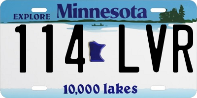 MN license plate 114LVR