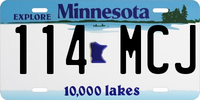 MN license plate 114MCJ