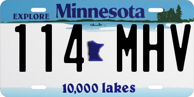 MN license plate 114MHV