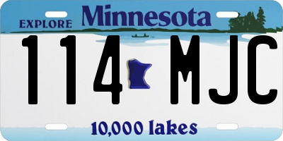 MN license plate 114MJC
