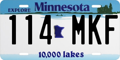 MN license plate 114MKF