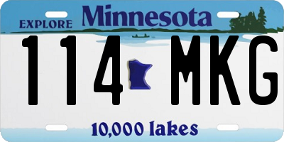 MN license plate 114MKG
