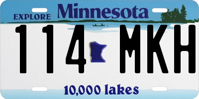 MN license plate 114MKH