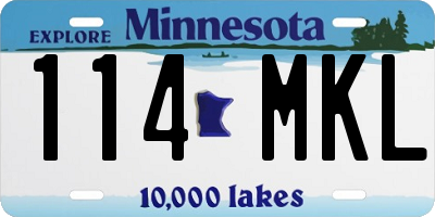 MN license plate 114MKL