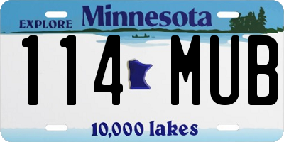 MN license plate 114MUB
