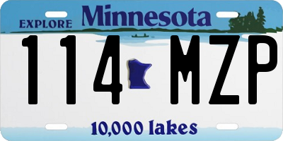 MN license plate 114MZP