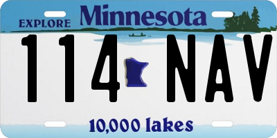 MN license plate 114NAV
