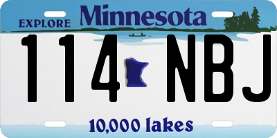 MN license plate 114NBJ
