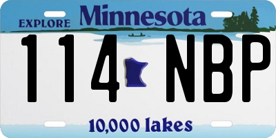 MN license plate 114NBP
