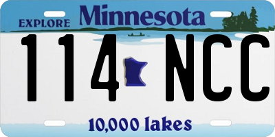 MN license plate 114NCC