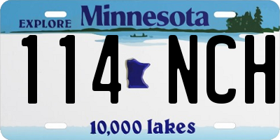 MN license plate 114NCH