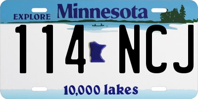 MN license plate 114NCJ