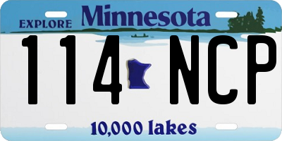 MN license plate 114NCP