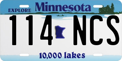 MN license plate 114NCS