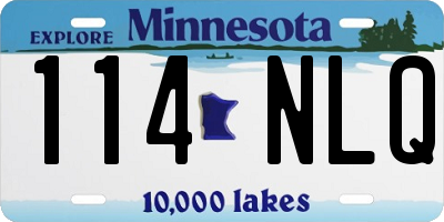 MN license plate 114NLQ