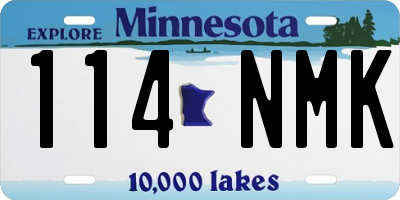MN license plate 114NMK