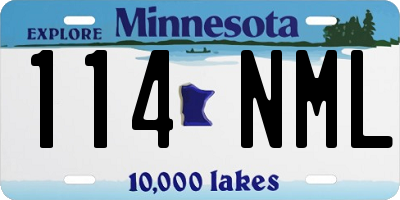 MN license plate 114NML