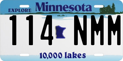 MN license plate 114NMM