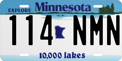 MN license plate 114NMN