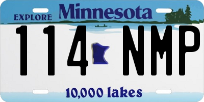 MN license plate 114NMP