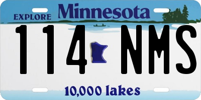 MN license plate 114NMS